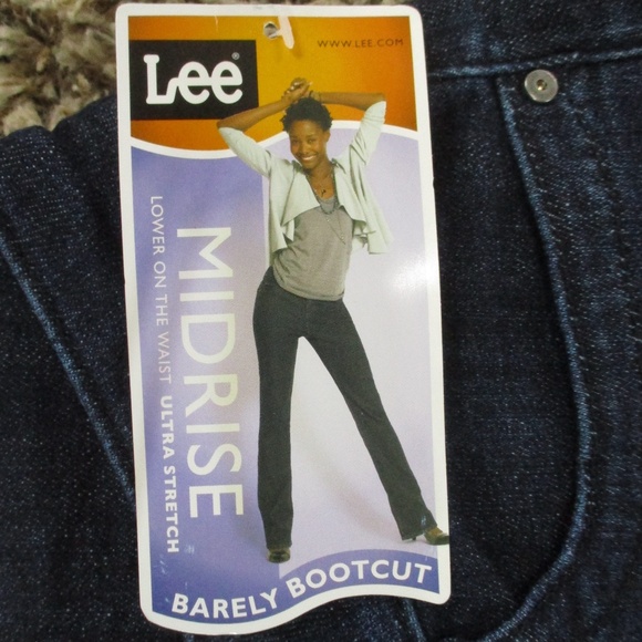 Lee Jeans Women's 6 Dark Wash Bootcut Mid Rise Stretch Denim Slender Secret - Picture 5 of 10